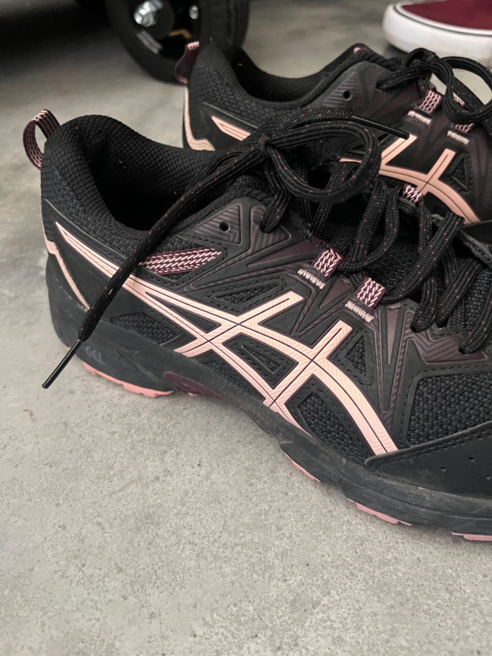 Asics Gel Venture Women’s Trainer Black Pink Athletic Sneakers Sz 9 Like New - Picture 10 of 12